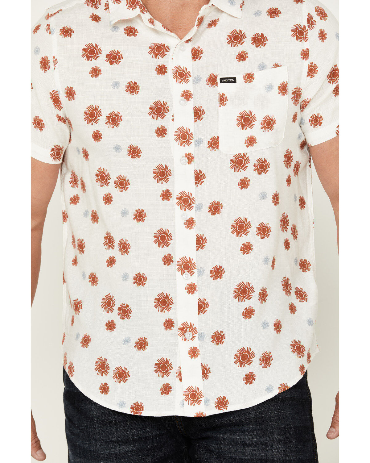 Brixton Men's Charter Slub Short Sleeve Button-Down Shirt