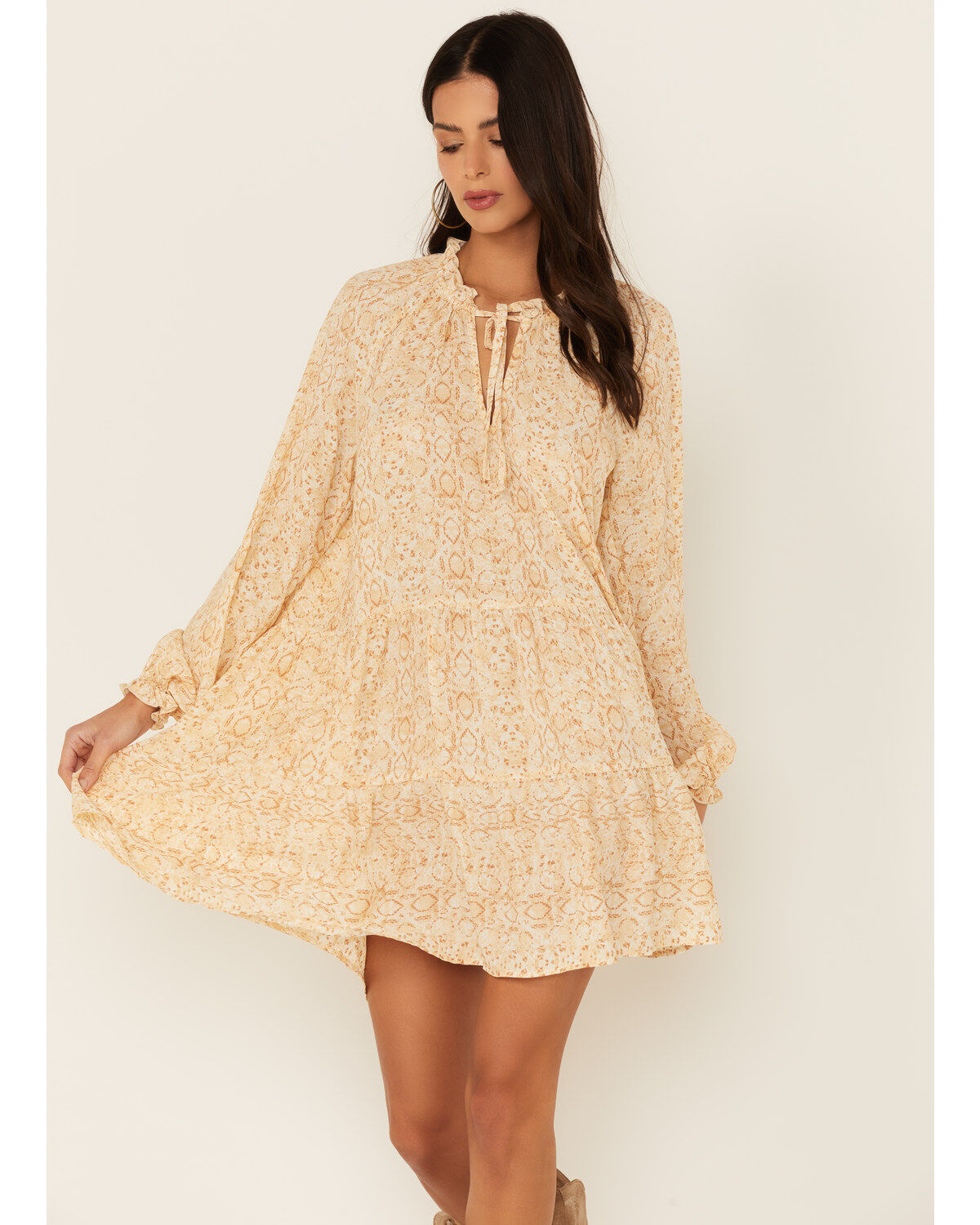 Show Me Your Mumu Multicolored Snake Print Birdie Mini Dress