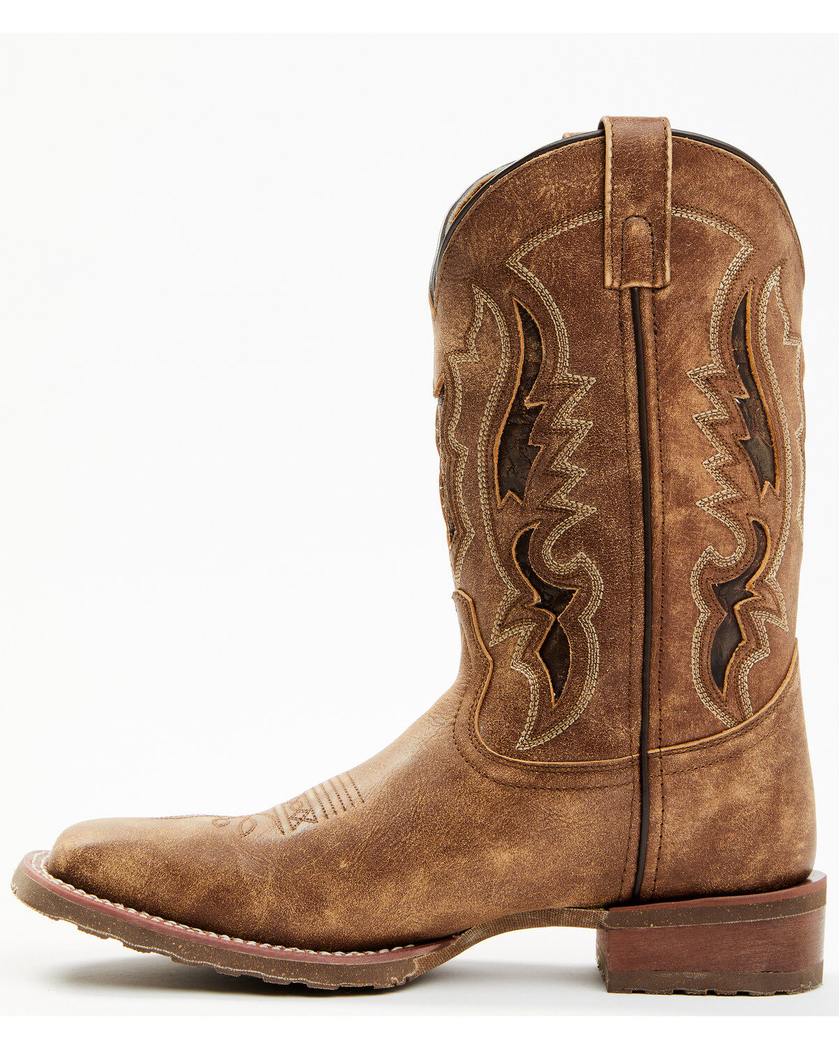 Laredo Men's Distressed Leather Western Boots - Broad Square Toe