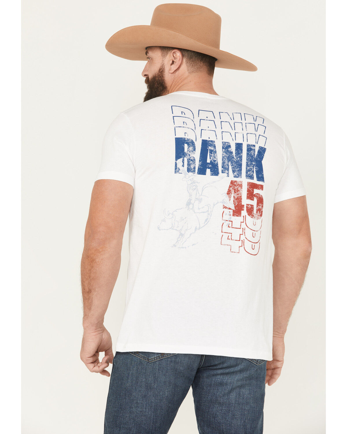 RANK 45® Men's Red 45 Short Sleeve Graphic T-Shirt