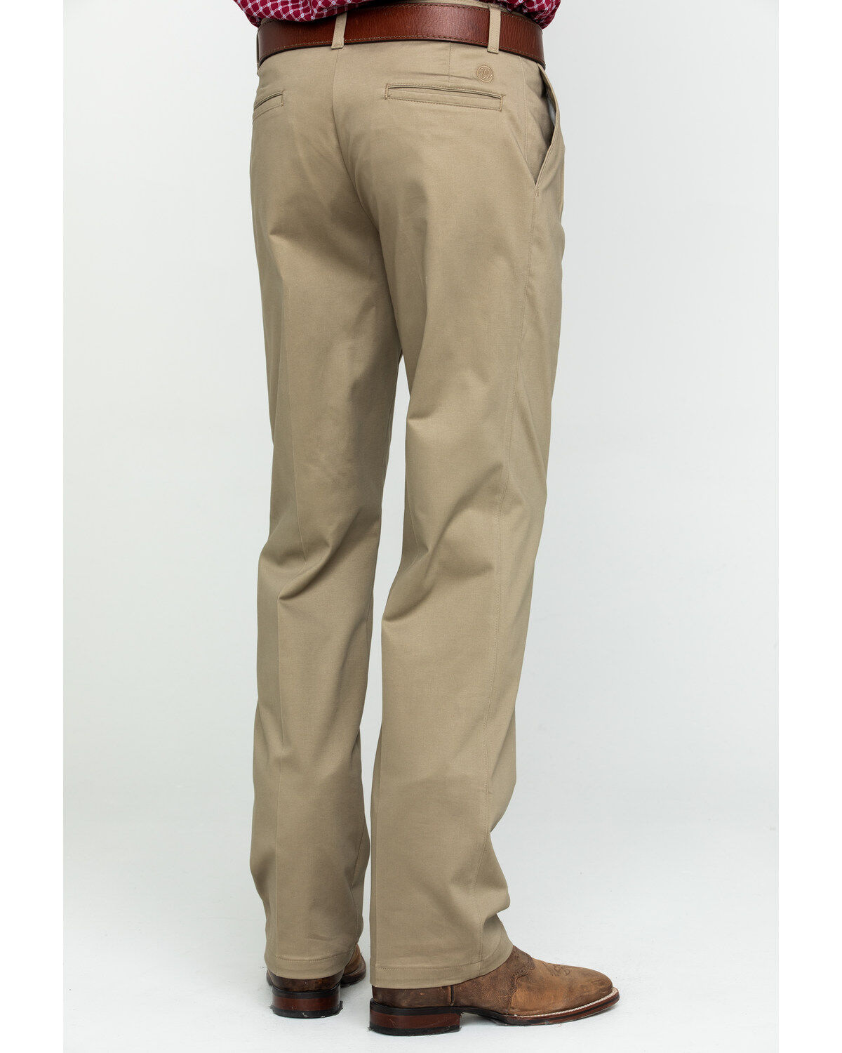 Wrangler Men's Khaki Casual Pleated Front Western Pants