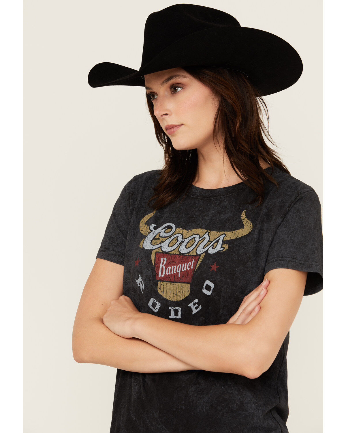 Coors Women's Banquet Logo Steer Head Short Sleeve Graphic Tee