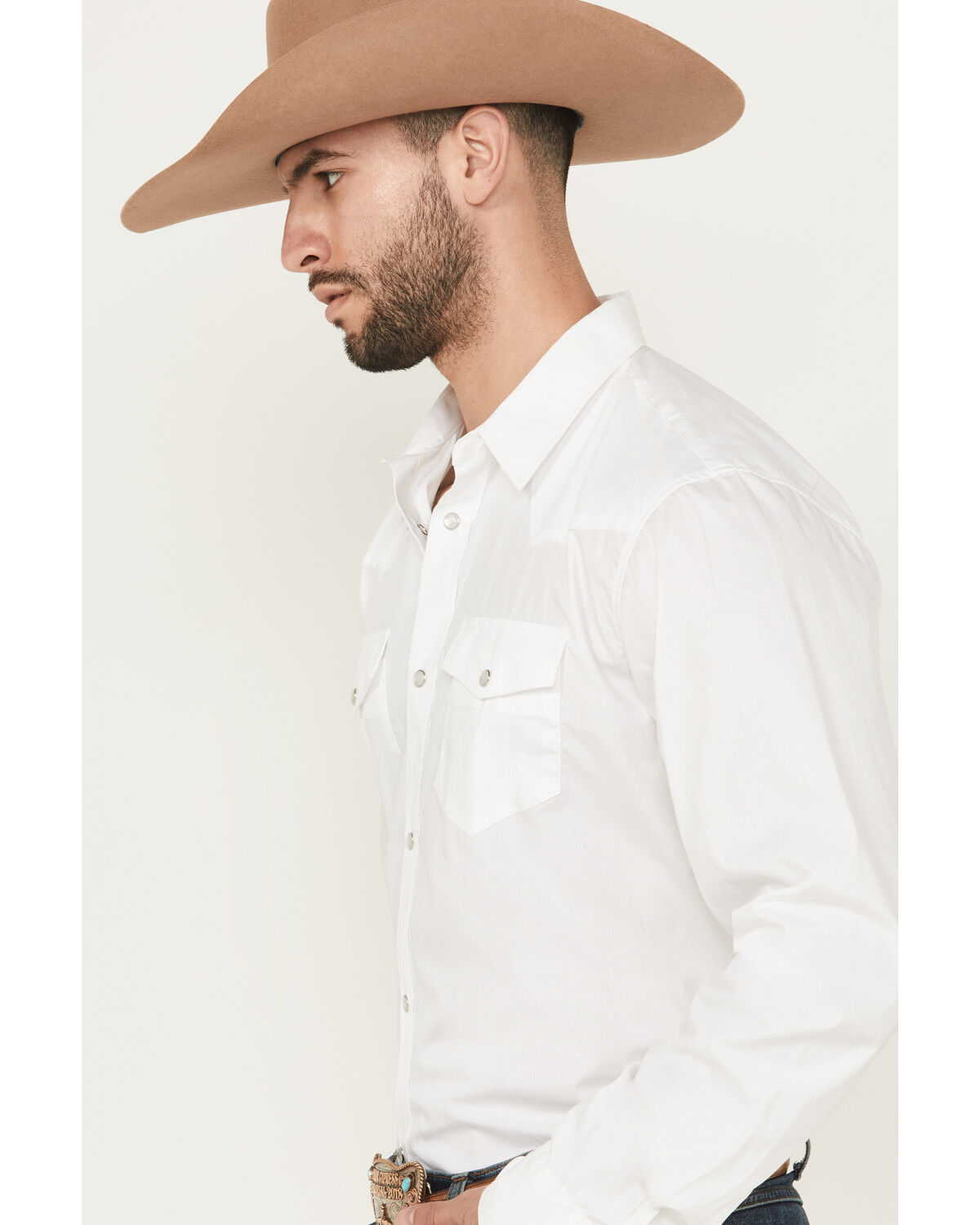 Gibson Men's Solid Long Sleeve Snap Western Shirt - Big