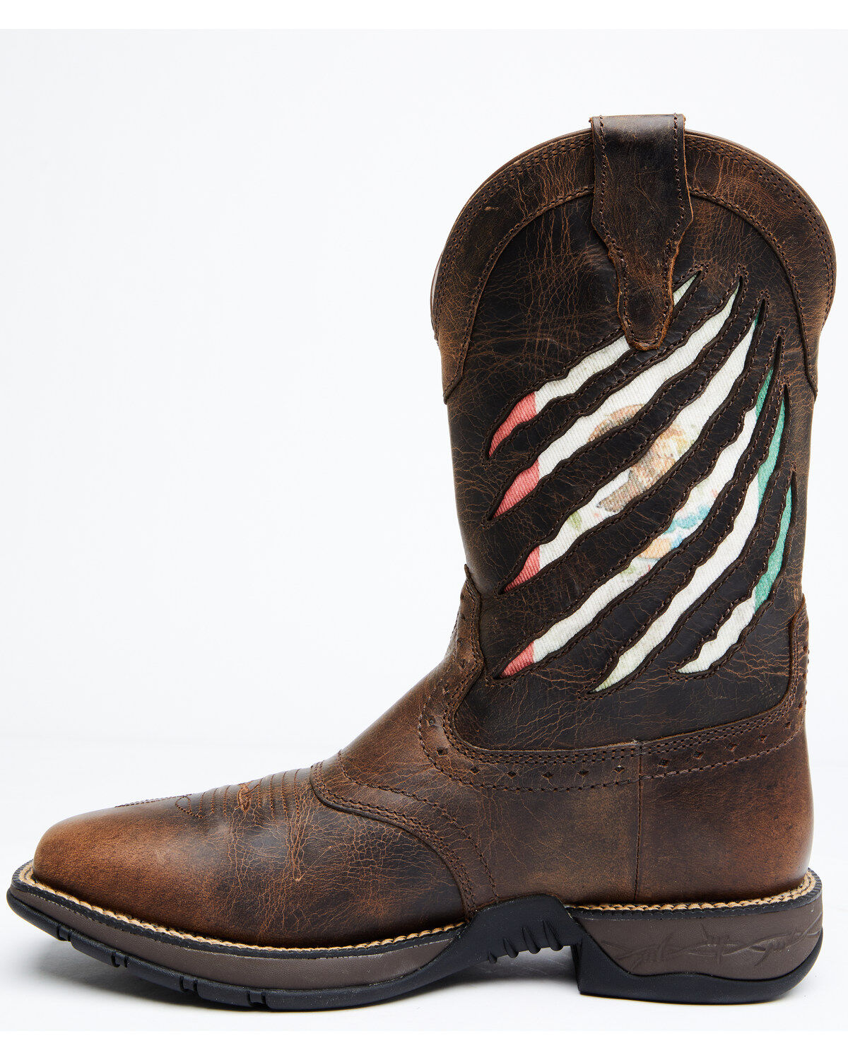 Cody James Men's Scratch Mexico Flag Lite Performance Western Boots - Broad Square Toe