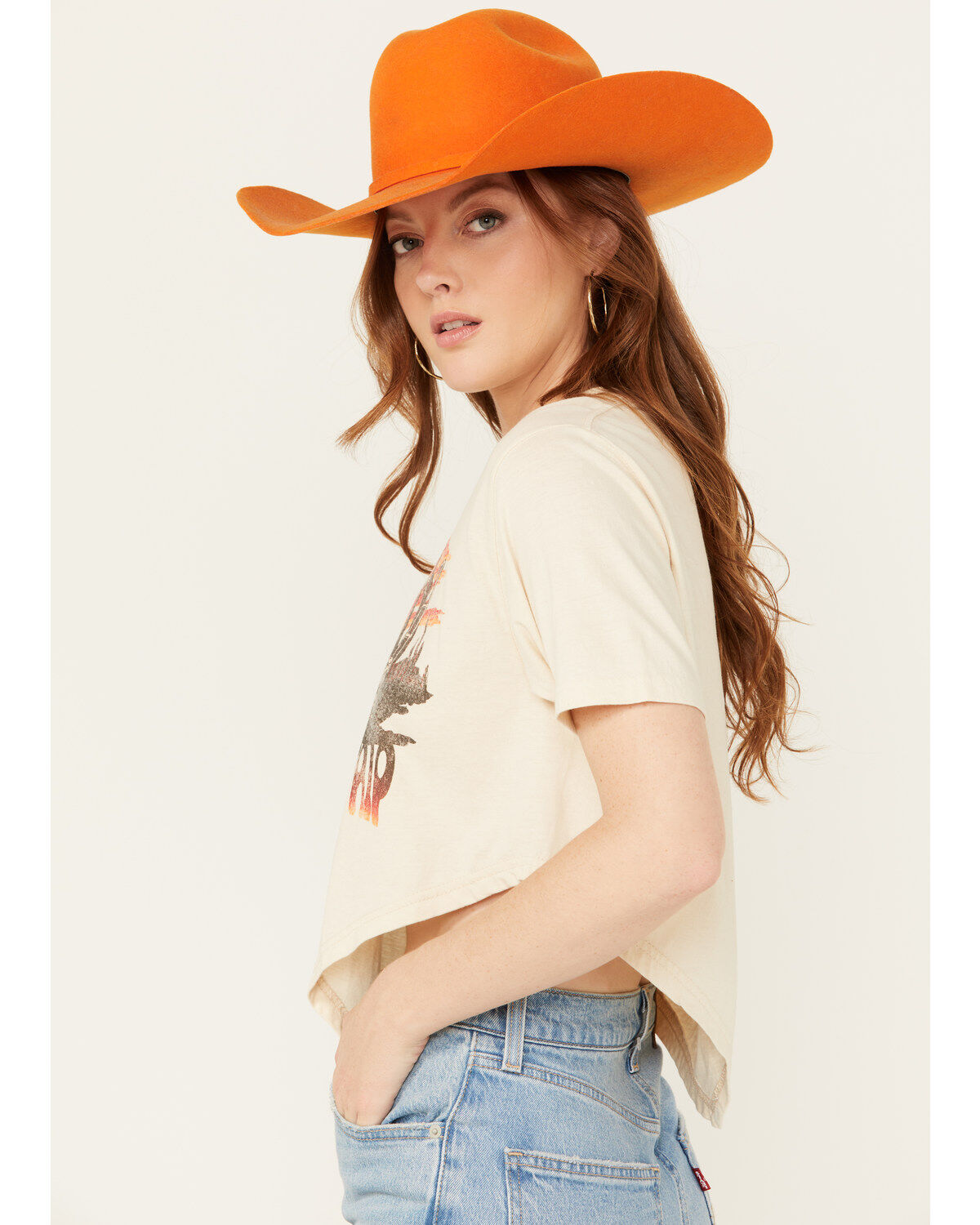 American Highway Women's Desert Road Trip Hanky Hem Short Sleeve Graphic Tee