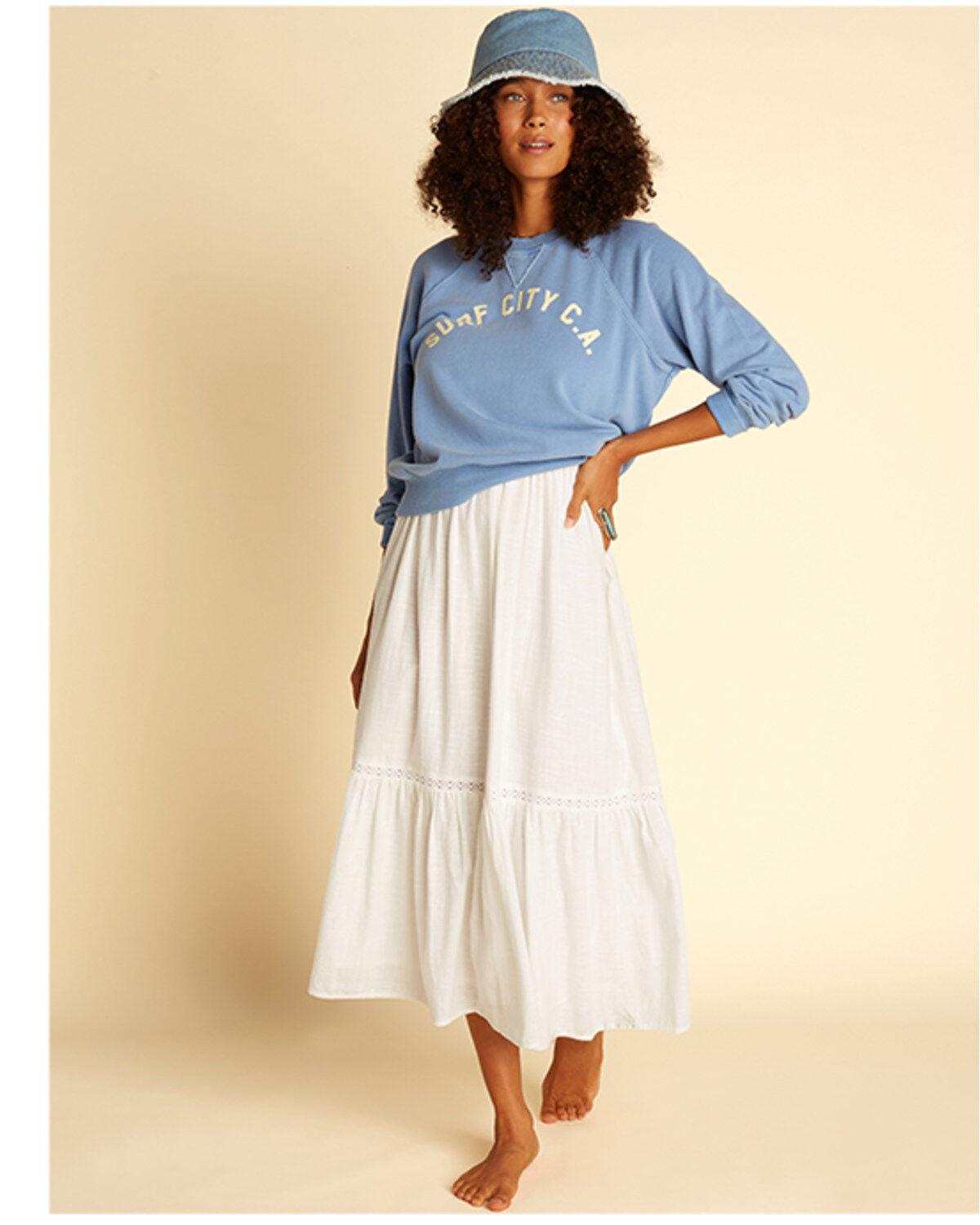 Billabong x Wrangler Women's On The Rise Surf City Graphic Sweatshirt