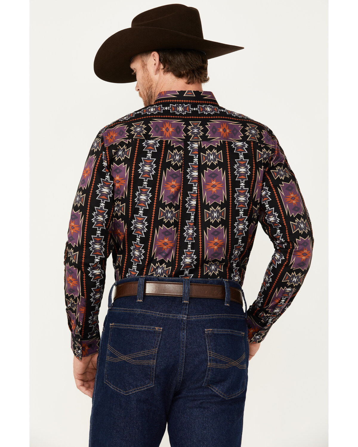 RANK 45® Men's Great Fall Southwestern Print Long Sleeve Button-Down Western Shirt