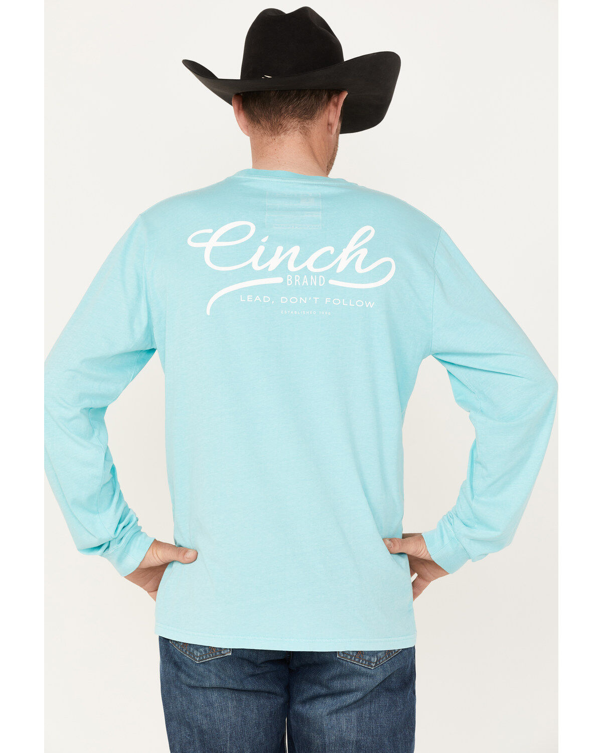 Cinch Men's Lead Don't Follow Logo Graphic Long Sleeve T-Shirt