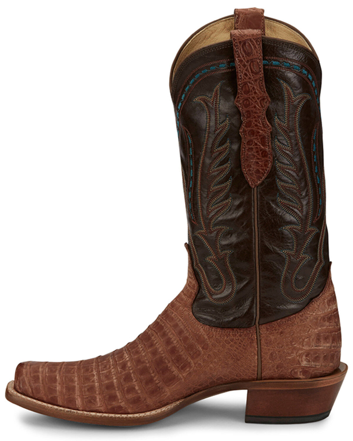 Tony Lama Men's Buffed Exotic Caiman Western Boots - Broad Square Toe