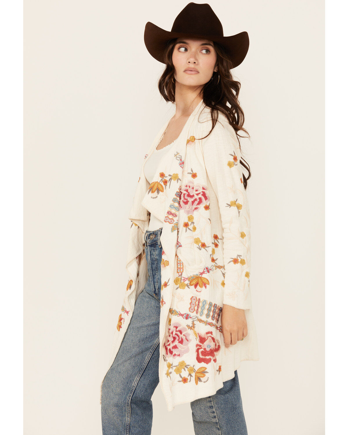 Johnny Was Women's Floral Embroidered Cardigan