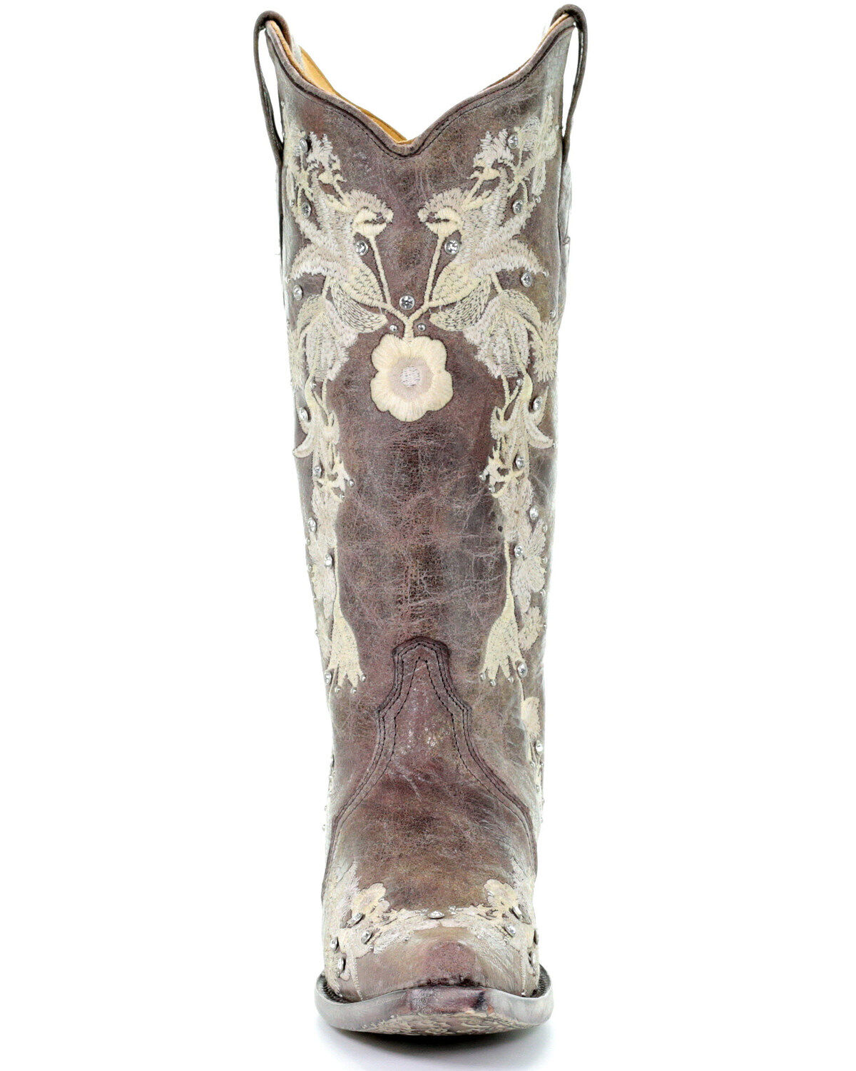 Corral Women's Flower Embroidery Western Boots - Snip Toe