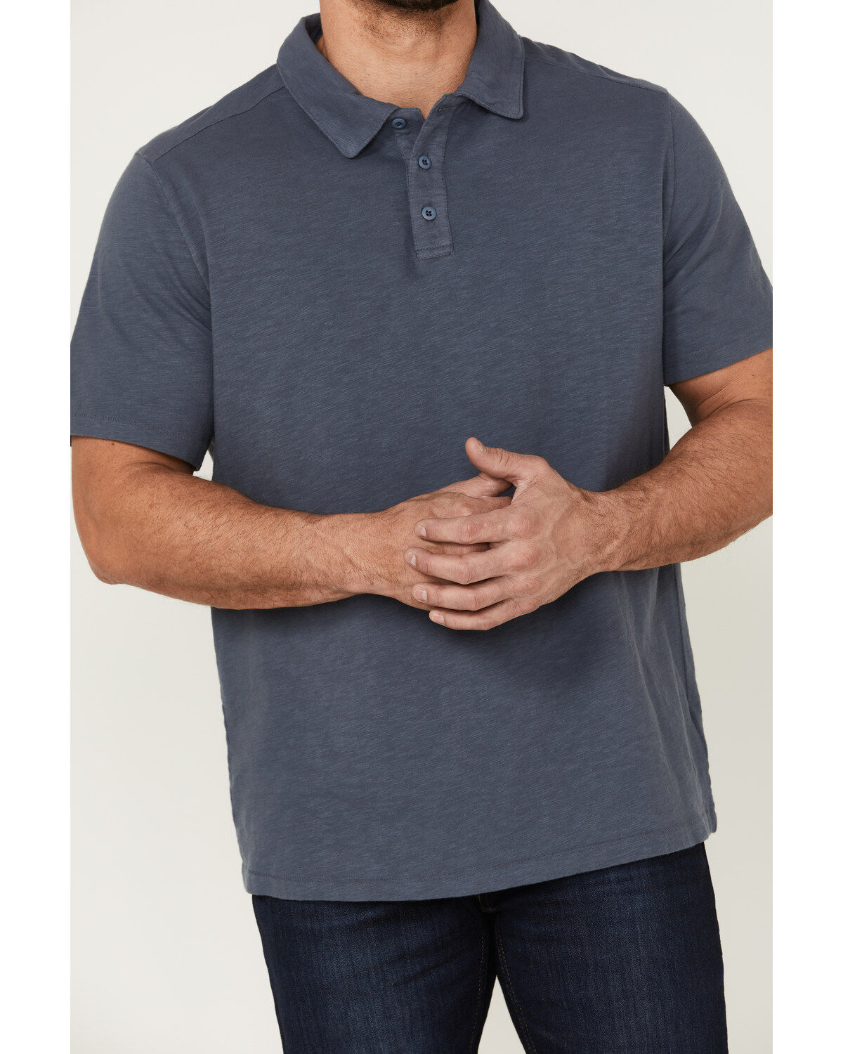 Brothers and Sons Men's Short Sleeve Slub Polo Shirt