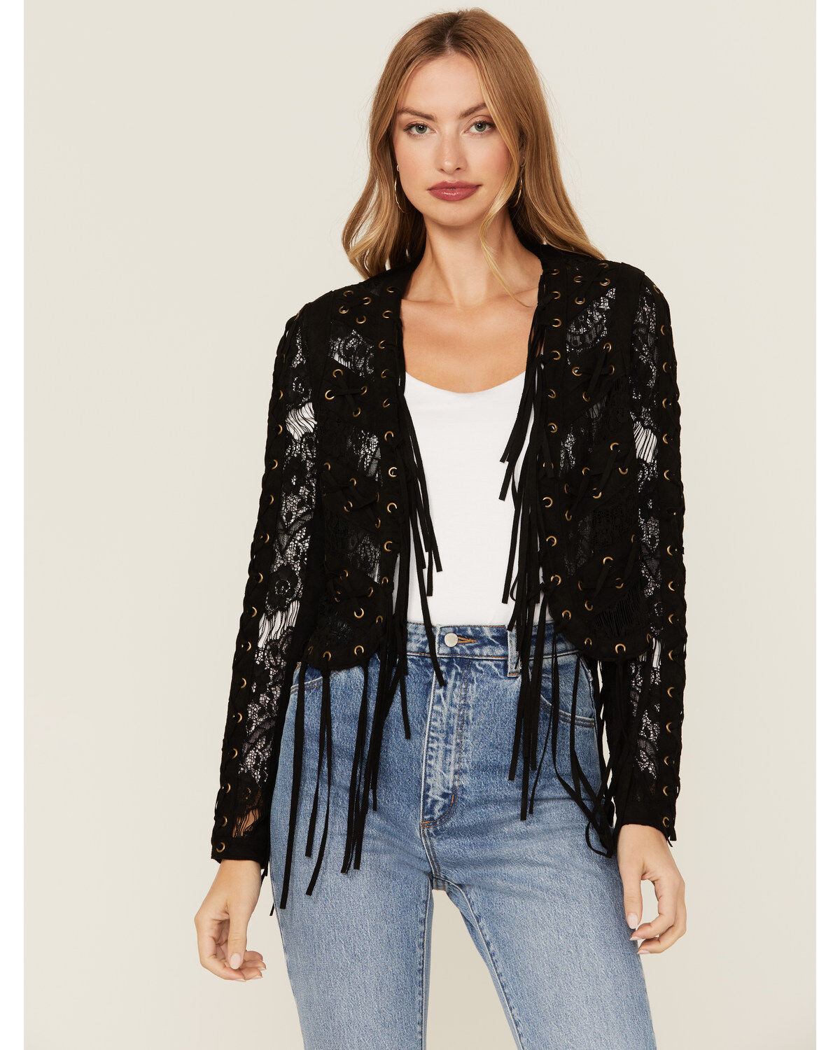 Vocal Women's Suede Tassel Jacket