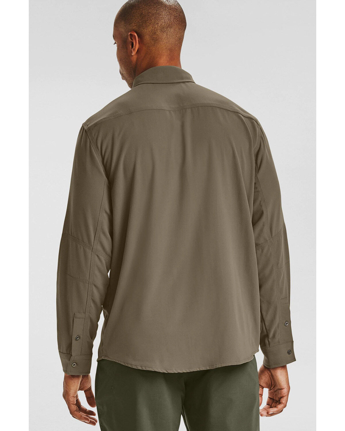 Under Armour Men's Green Payload Button Down Long Sleeve Work Shirt