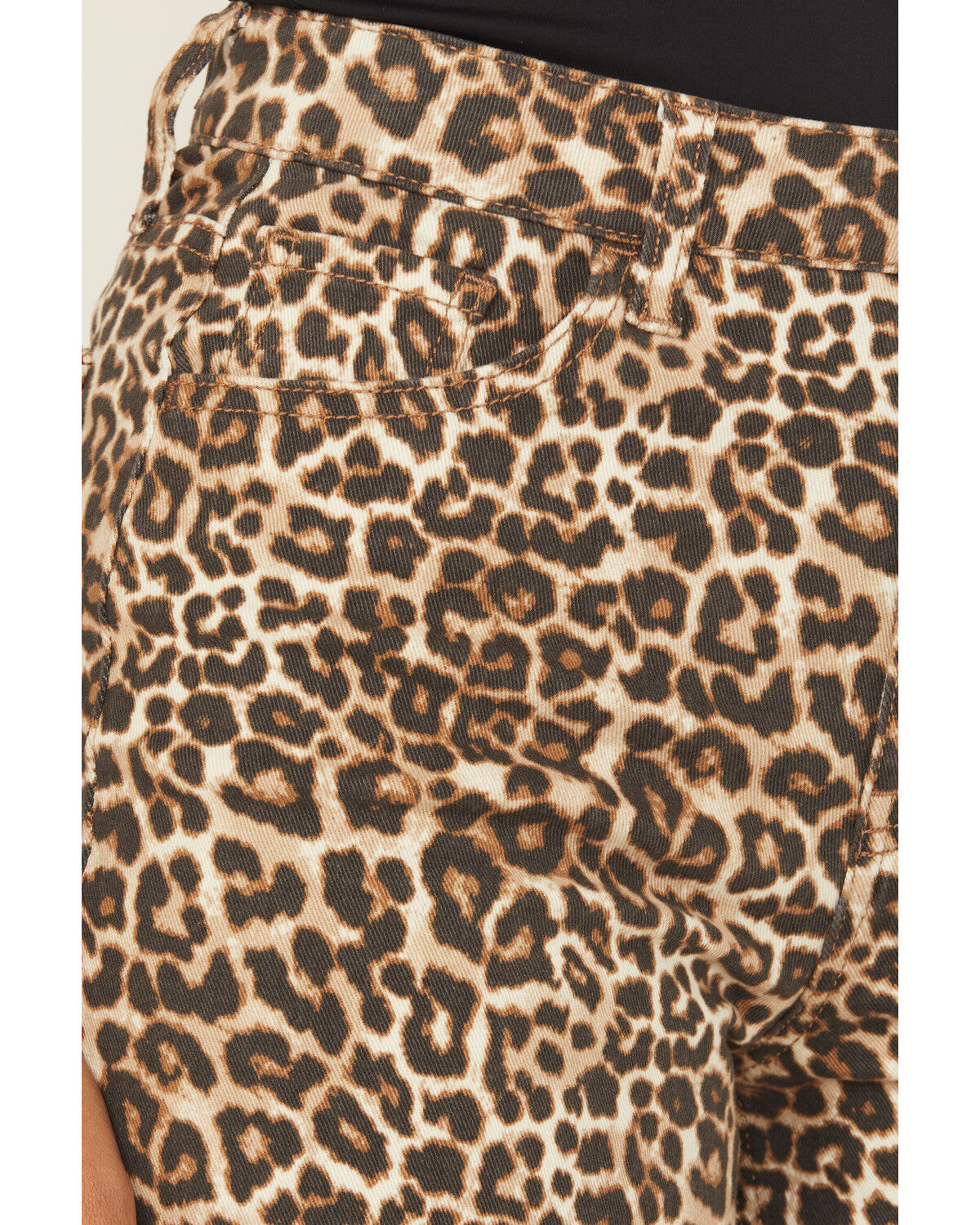 Cello Women's Leopard Print High Rise Wide Leg Jeans