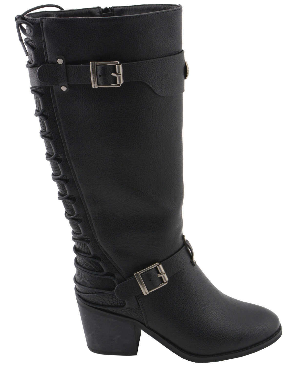 Milwaukee Leather Women's Back End Laced Riding Boots - Round Toe