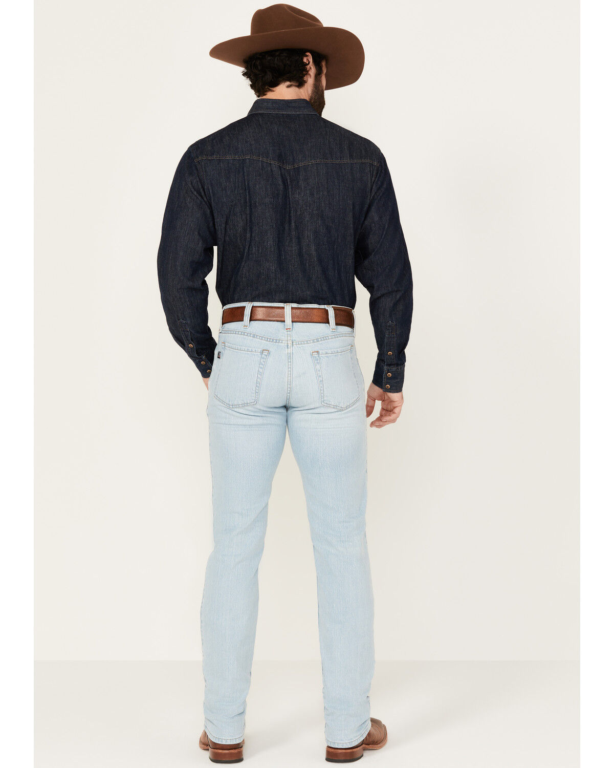 Justin Men's J1 Original Light Wash Modern Slim Straight Stretch Denim Jeans