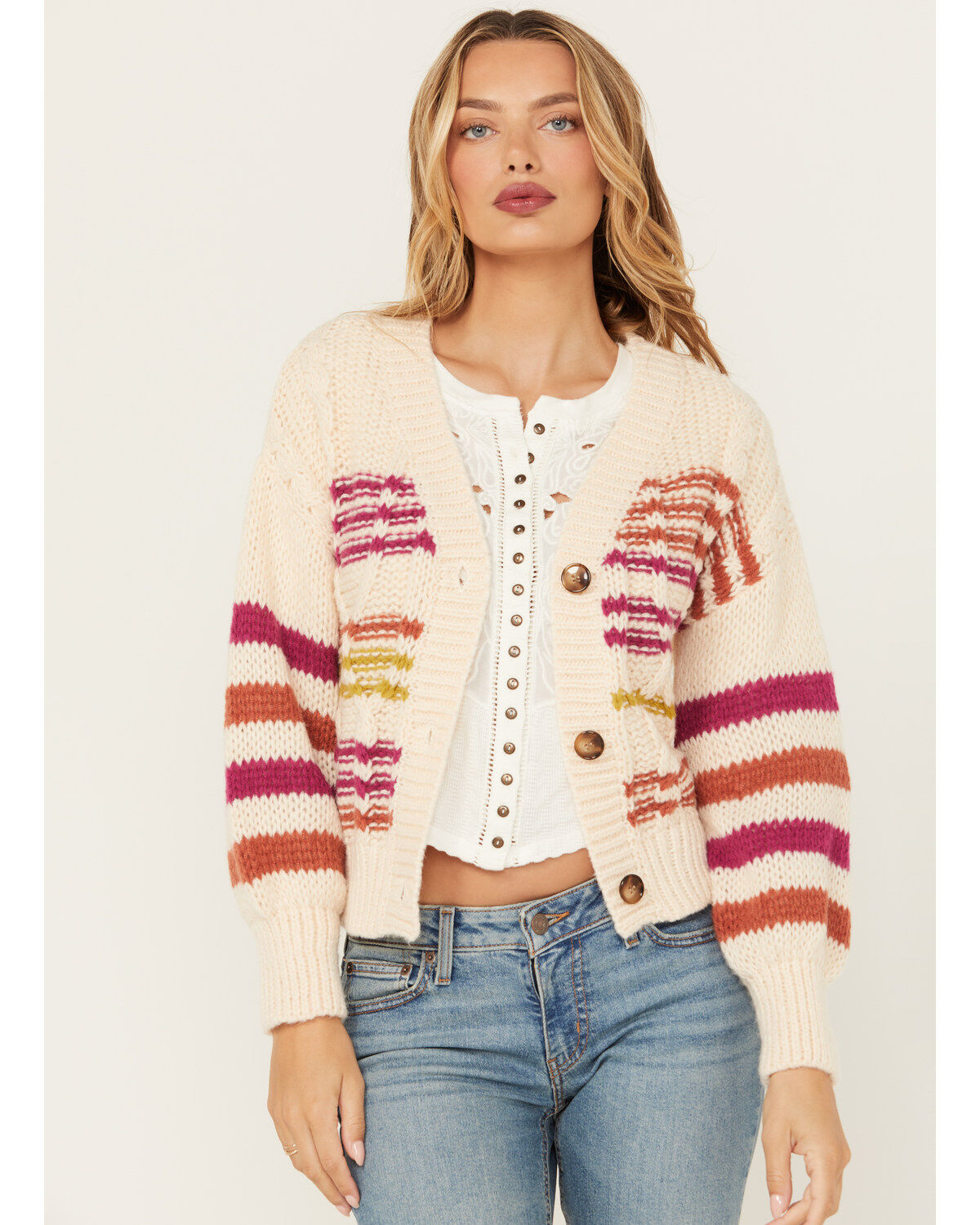 Sadie & Sage Women's Striped Cardigan