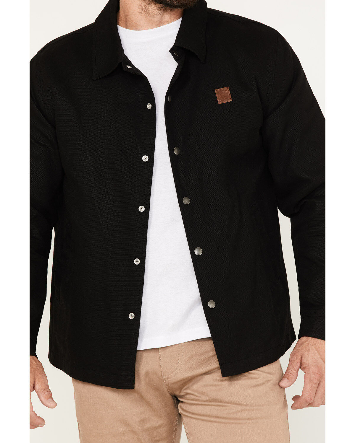 Brixton Men's Beta Coaches Solid Print Wind and Water Repellent Jacket