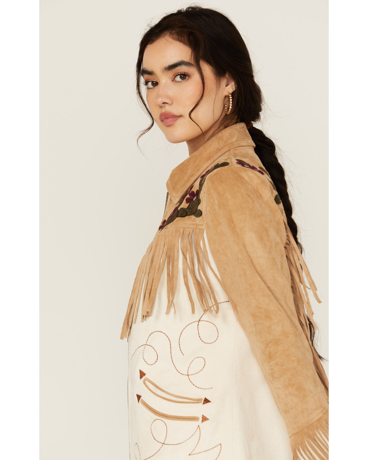 Powder River Outfitters Women's Faux Suede Fringe Jacket