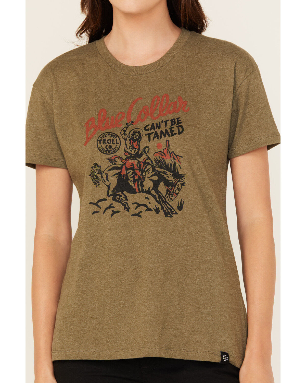 Troll Co Women's Can't Be Tamed Short Sleeve Graphic Tee
