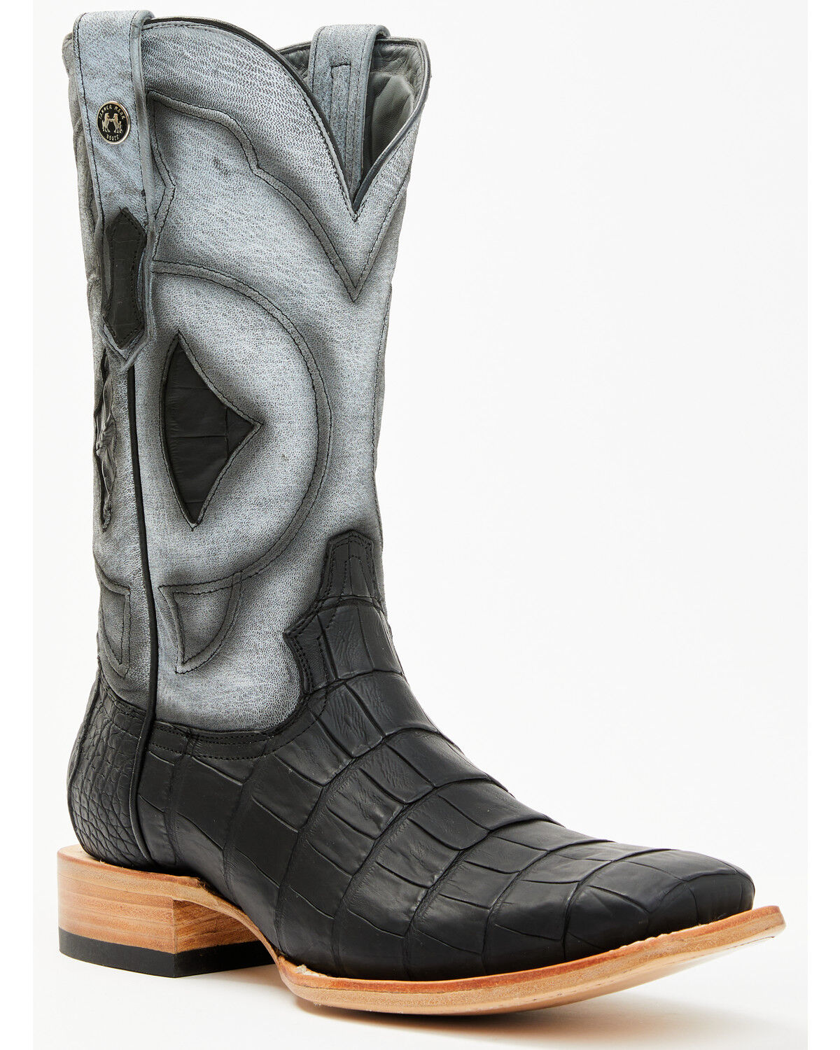 Tanner Mark Men's Exotic Caiman Belly Tall Western Boots - Broad Square Toe