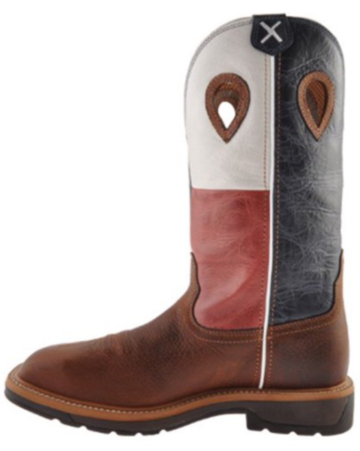 Twisted X Men's Texas Flag Lite Western Work Boots - Steel Toe - Extended Sizes