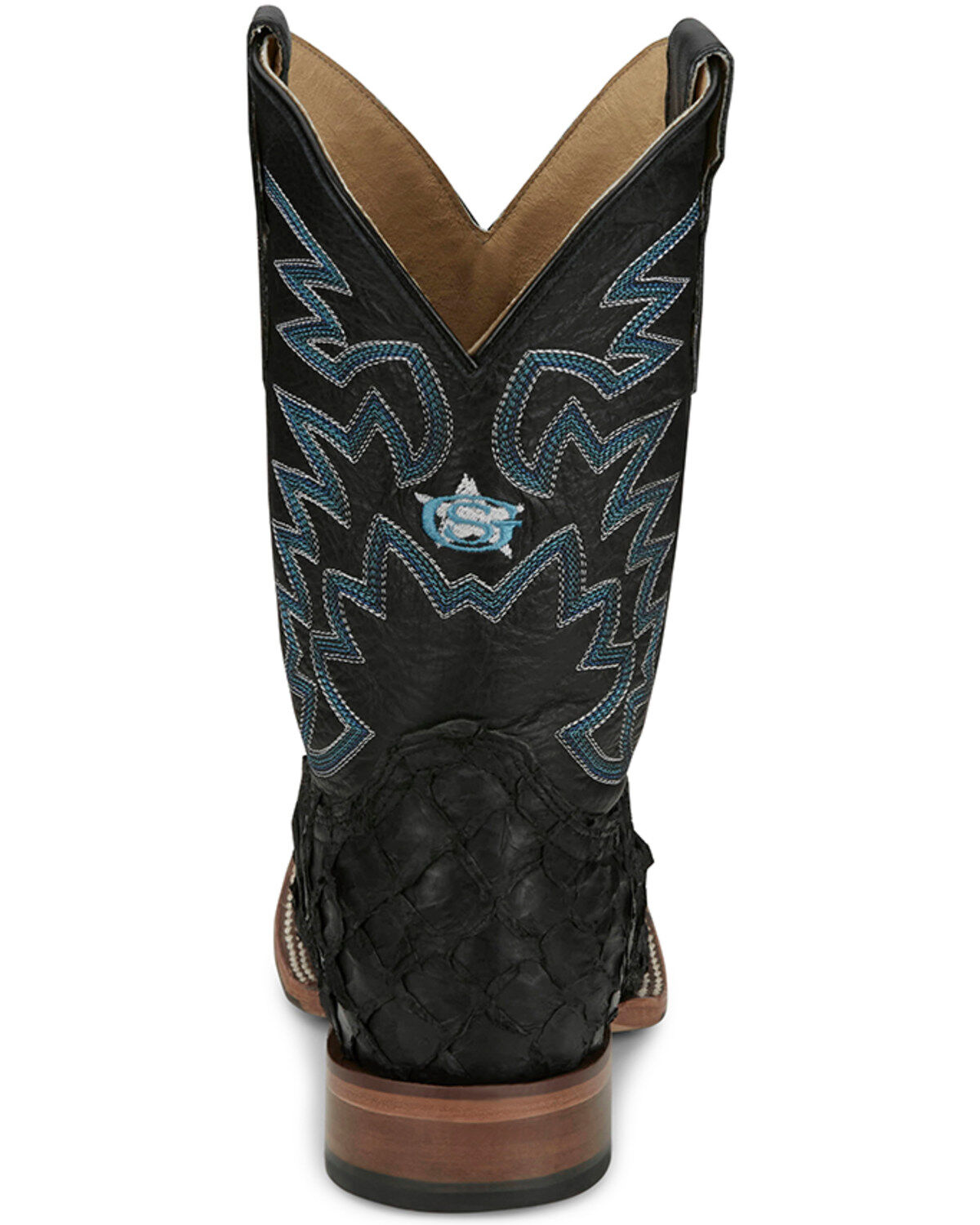 Justin Men's Ocean Front Exotic Pirarucu Western Boots - Broad Square Toe