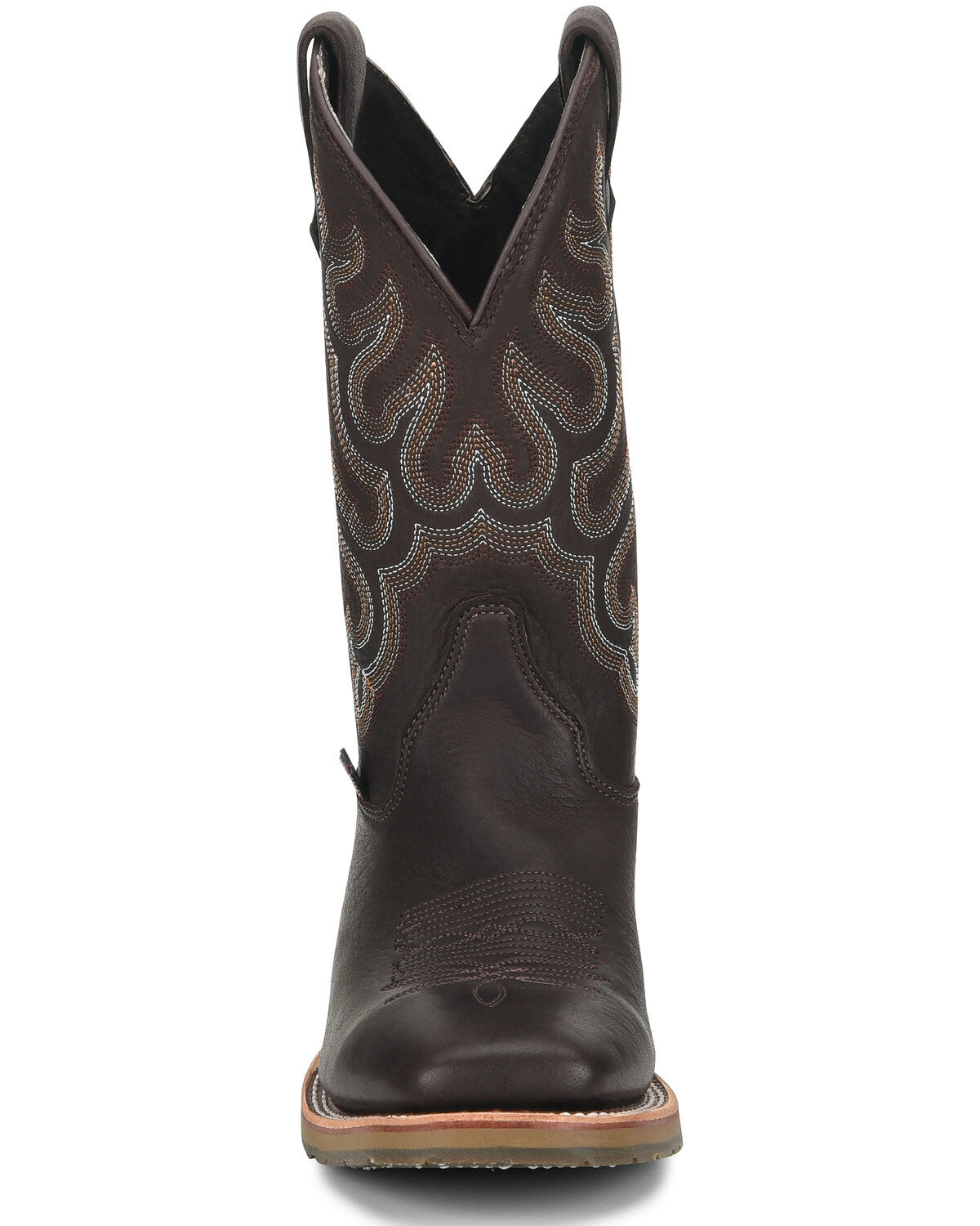 Double H Men's Dark Brown Elk Western Boots - Broad Square Toe