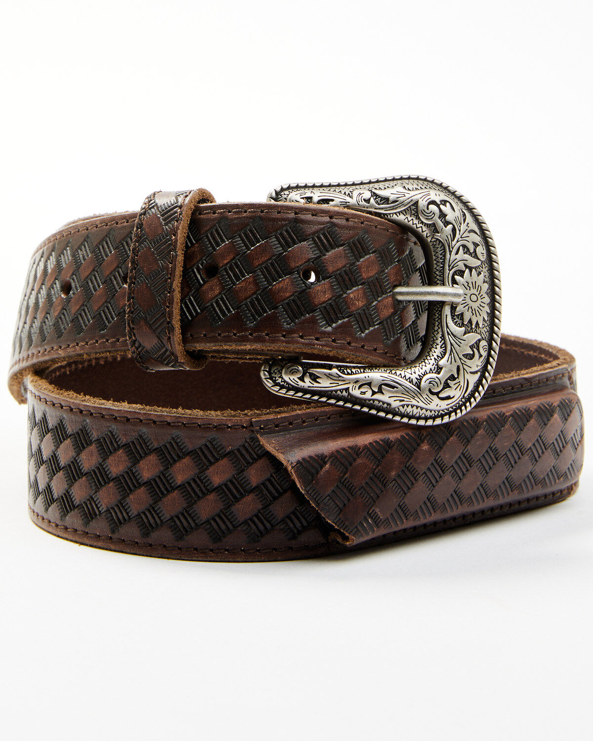 RANK 45® Men's Basketweave Belt with Knife Insert