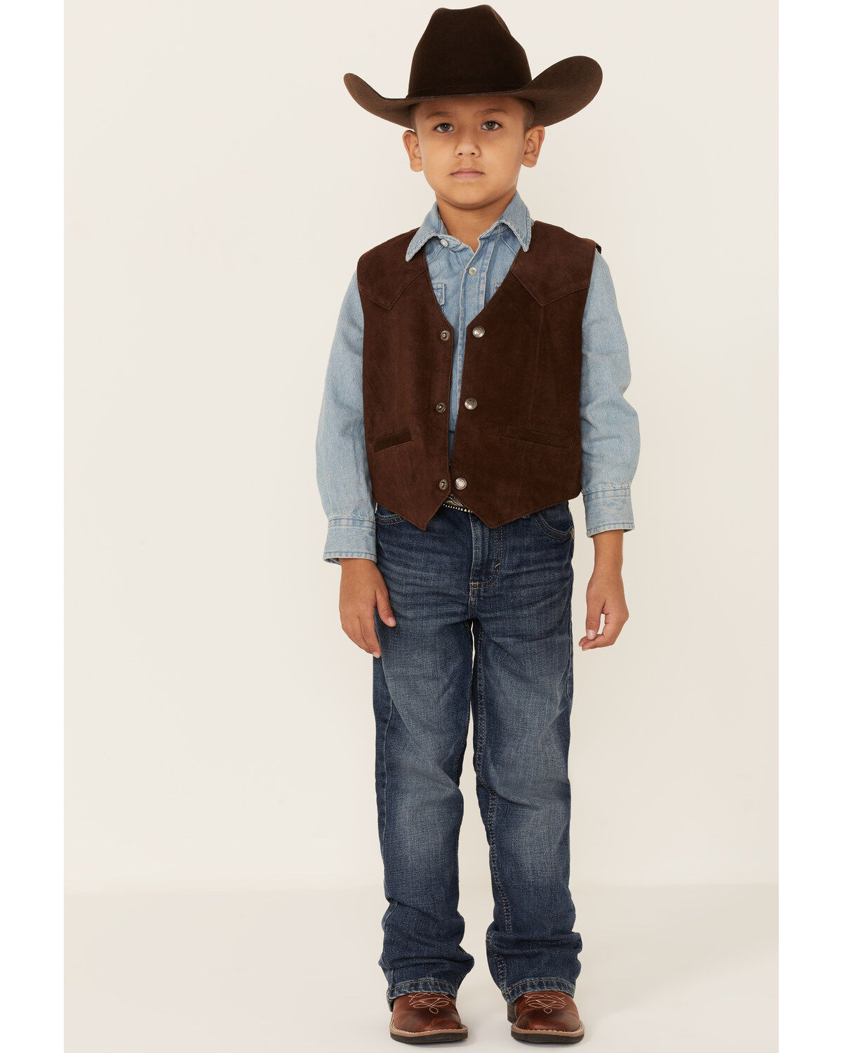 Scully Kid's Boar Suede Vest