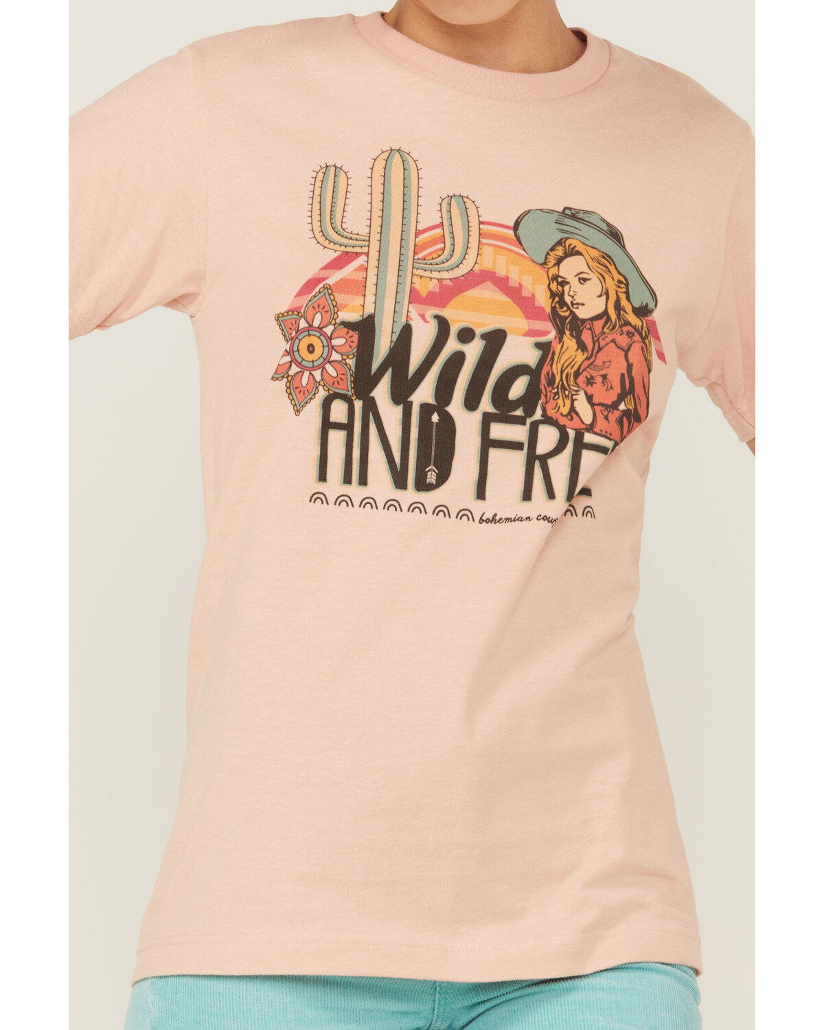Bohemian Cowgirl Women's Wild & Free Doll Nashville Graphic Tee