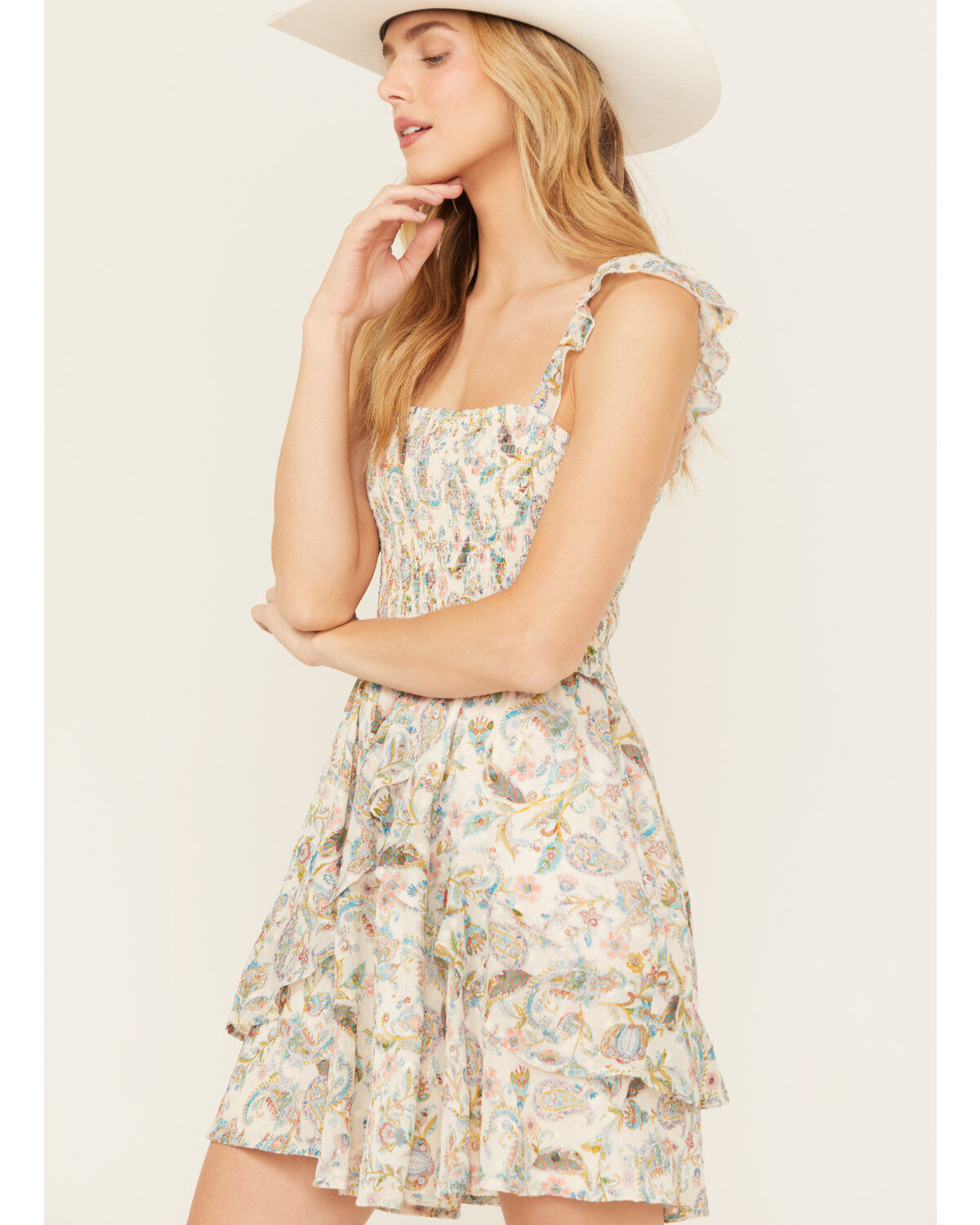 Ash & Violet Women's Floral Print Sleeveless Mini Dress