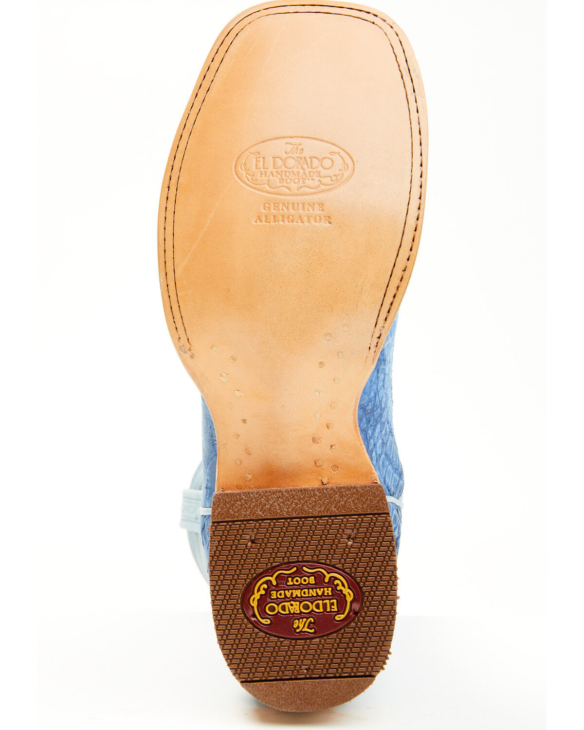 El Dorado Men's Exotic American Alligator Western Boots - Broad Square Toe