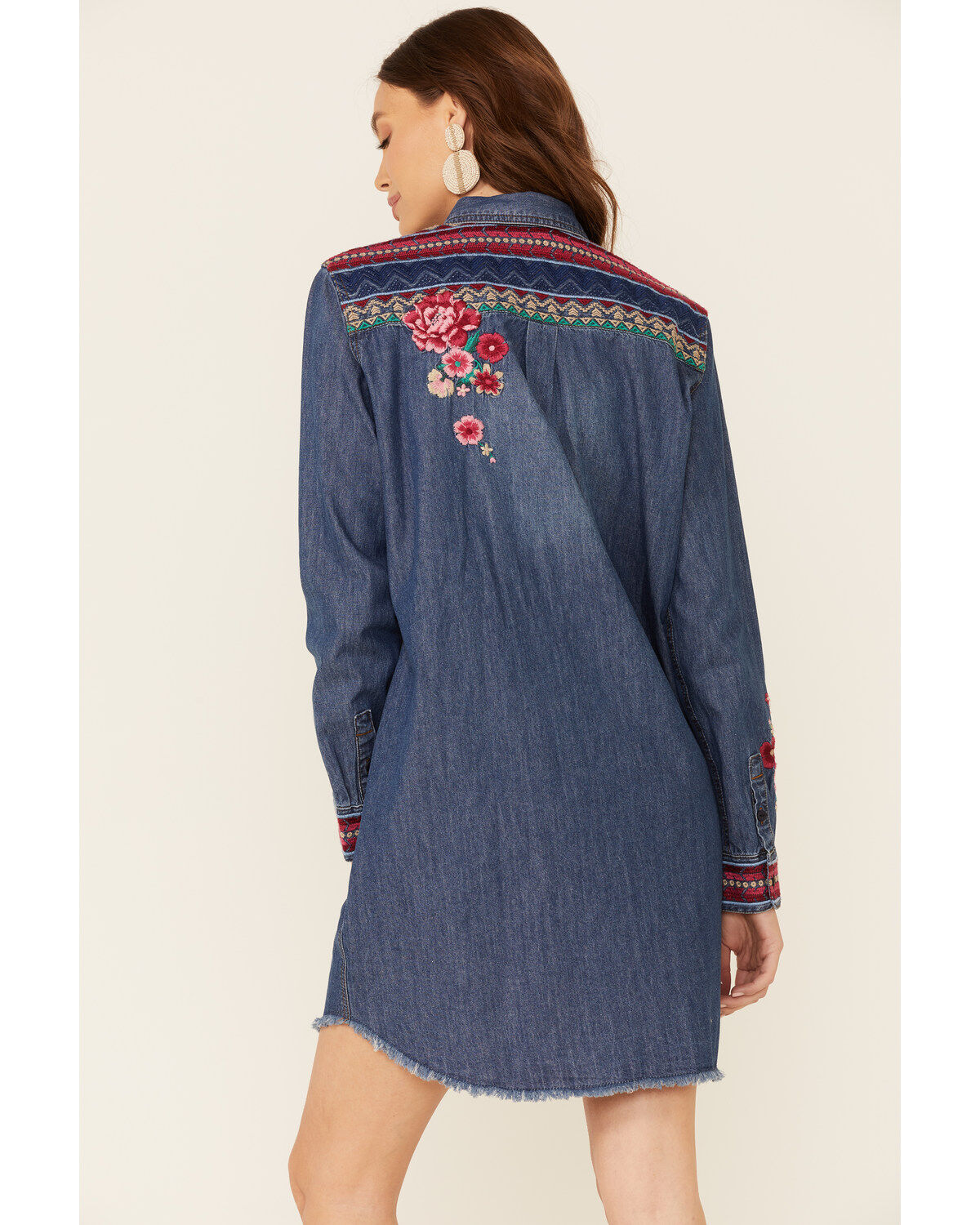 Stetson Women's Denim Southwestern Stripe Mini Dress