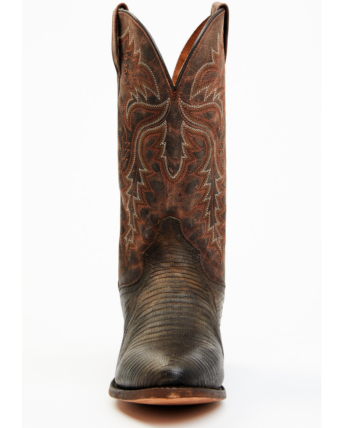 Dan Post Men's Exotic Teju Lizard Leather Tall Western Boots - Round Toe