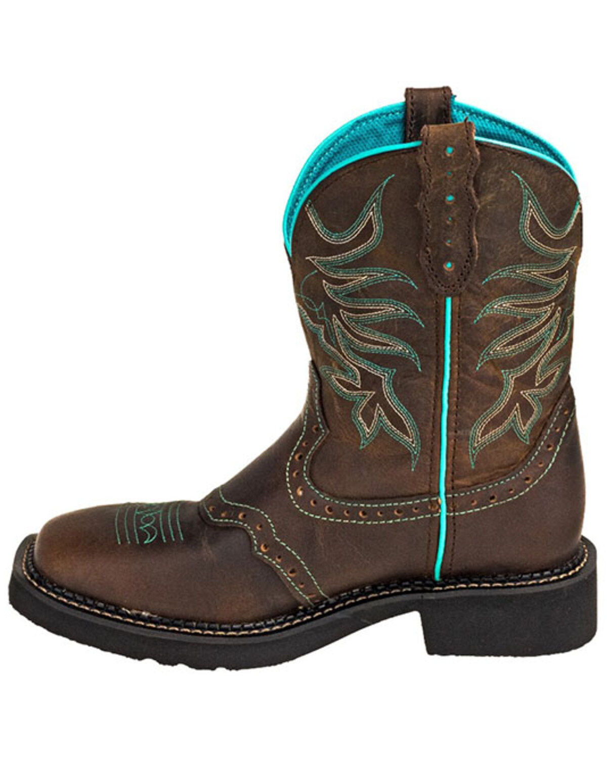 Justin Women's Mandra Chocolate Western Boots - Broad Square Toe