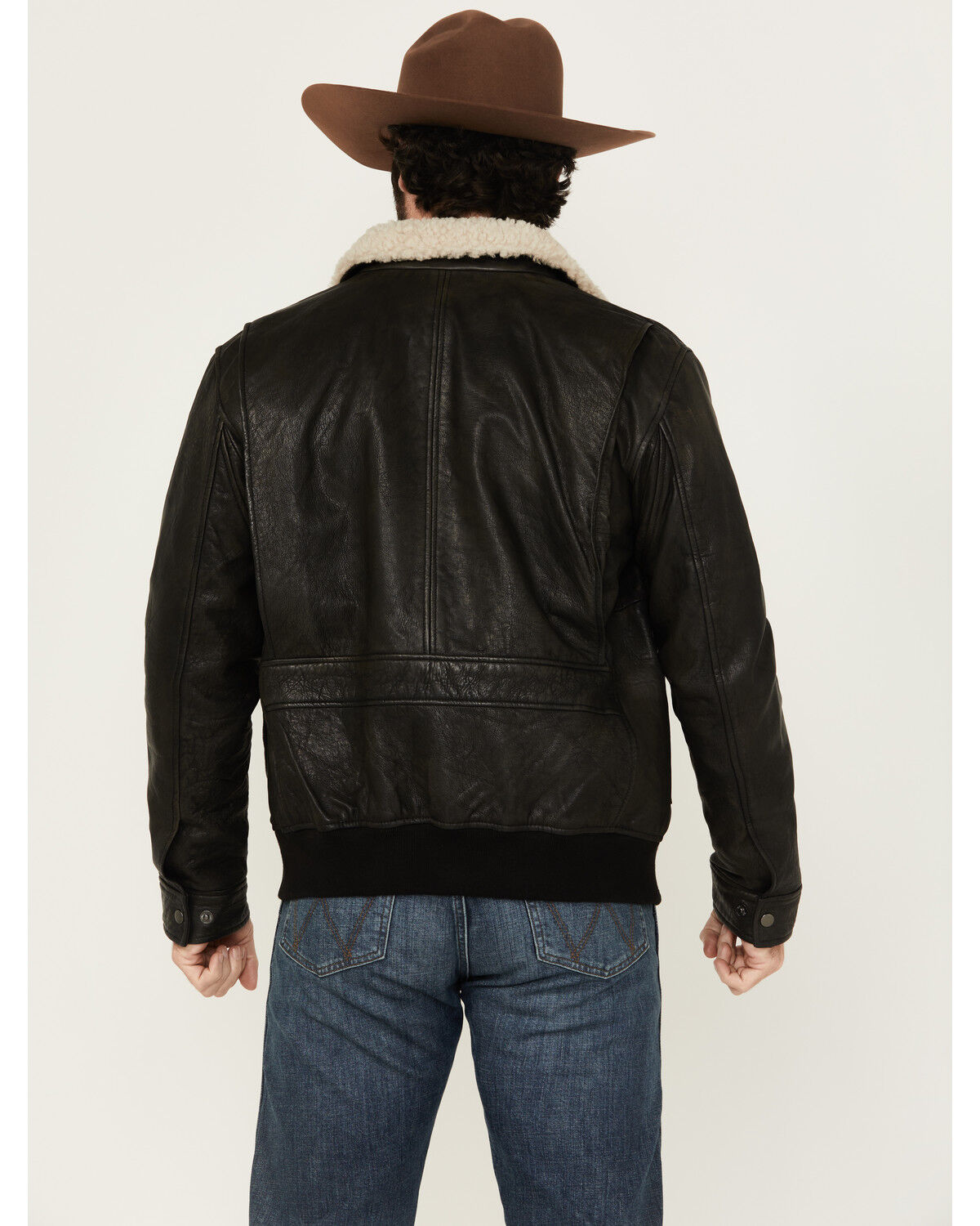 Scully Men's Sherpa Collar Leather Bomber Jacket