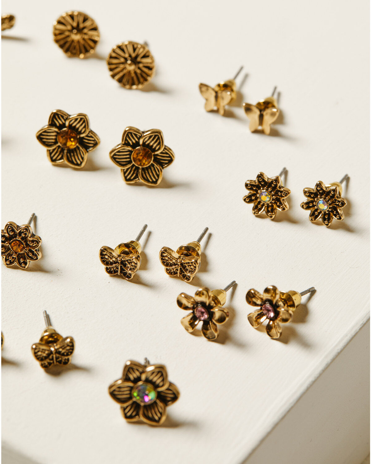 Shyanne Women's Gold Multi-Pack Stud Earrings - 13 Piece