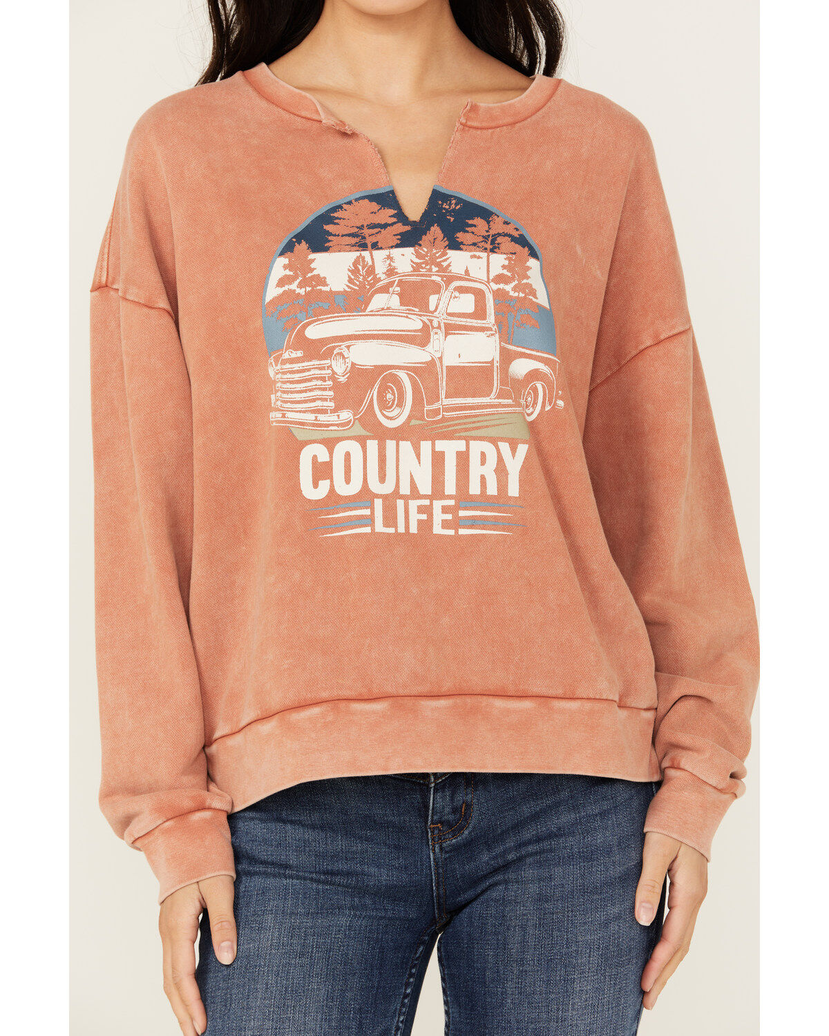 Cleo + Wolf Women's Country Life Wash Graphic Sweatshirt