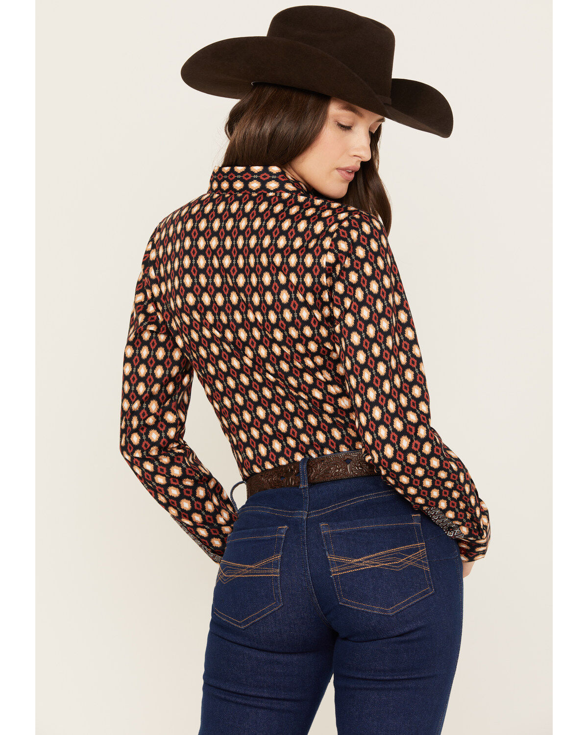 Cinch Women's Southwestern Long Sleeve Button Down Western Shirt