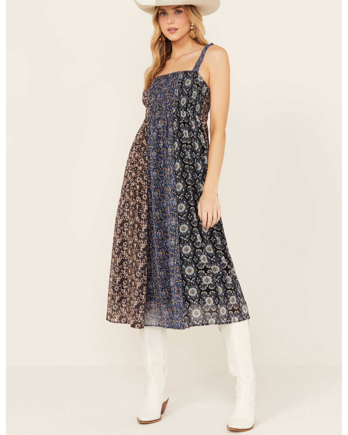 Beyond The Radar Women's Printed Swing Midi Dress