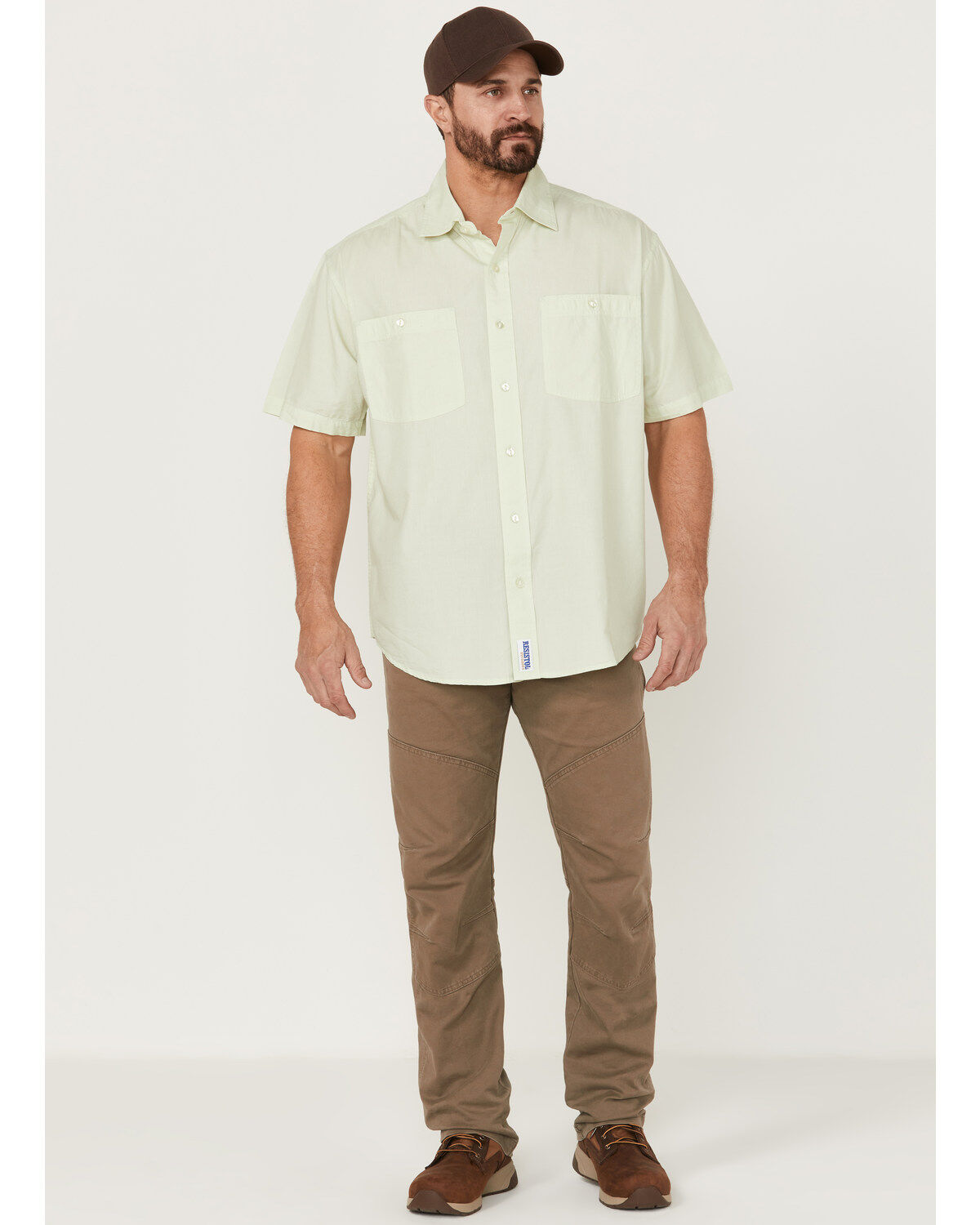 Resistol Men's Solid Short Sleeve Button-Down Western Shirt