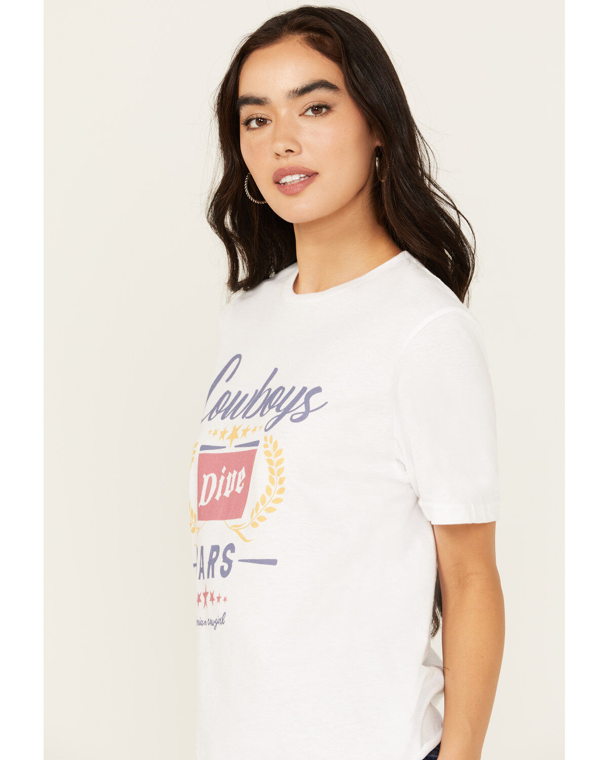 Bohemian Cowgirl Women's Cowboys & Dive Bars Short Sleeve Cropped Graphic Tee