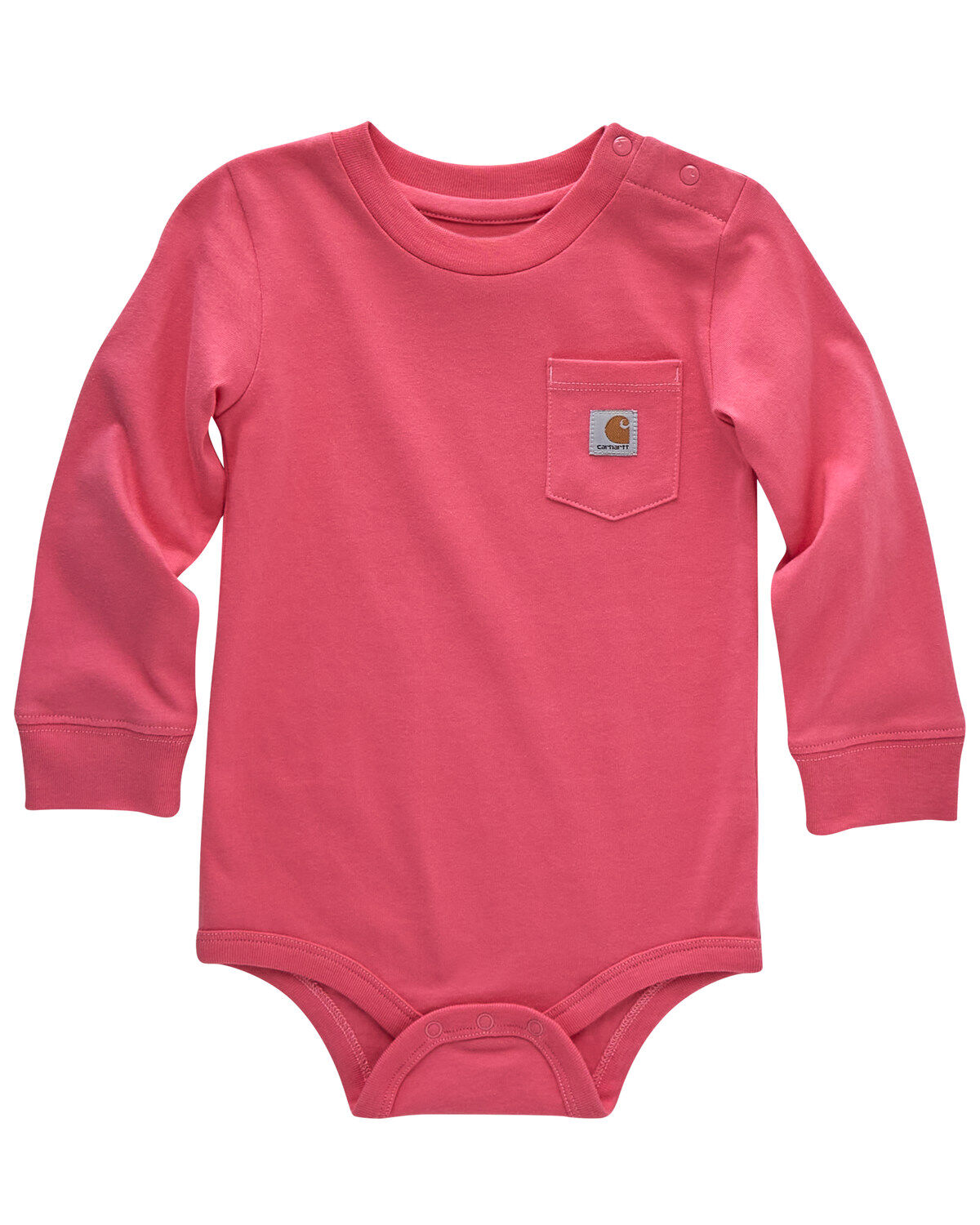 Carhartt Infant Boys' Logo Pocket Long Sleeve Onesie