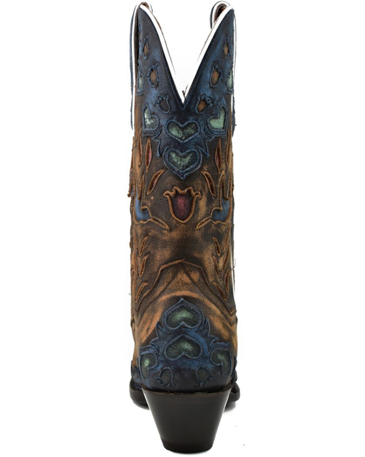 Dan Post Women's Humming Bird Heart and Floral Inlay Western Boots - Snip Toe