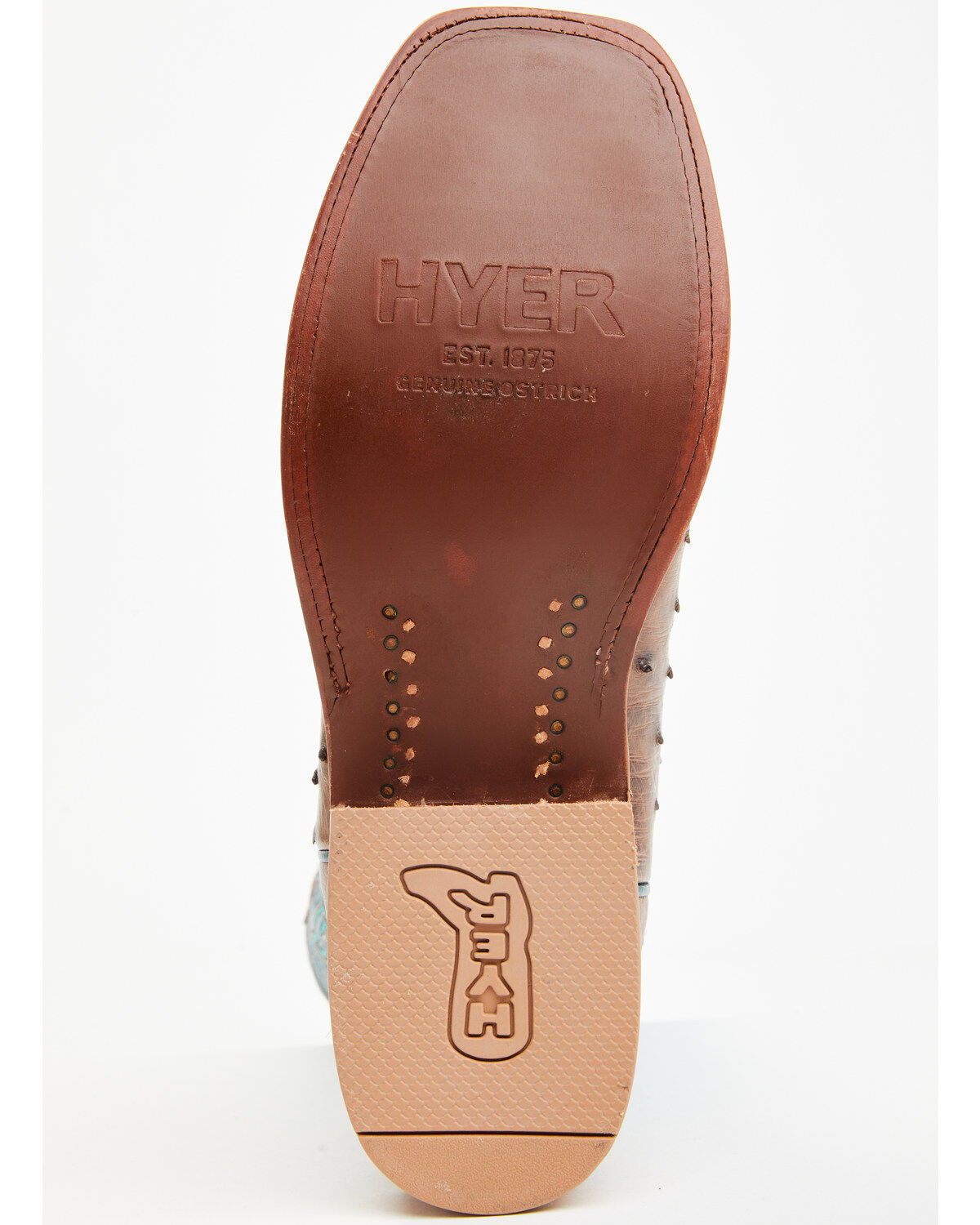 Hyer Men's Jetmore Exotic Ostrich Western Boots - Broad Square Toe