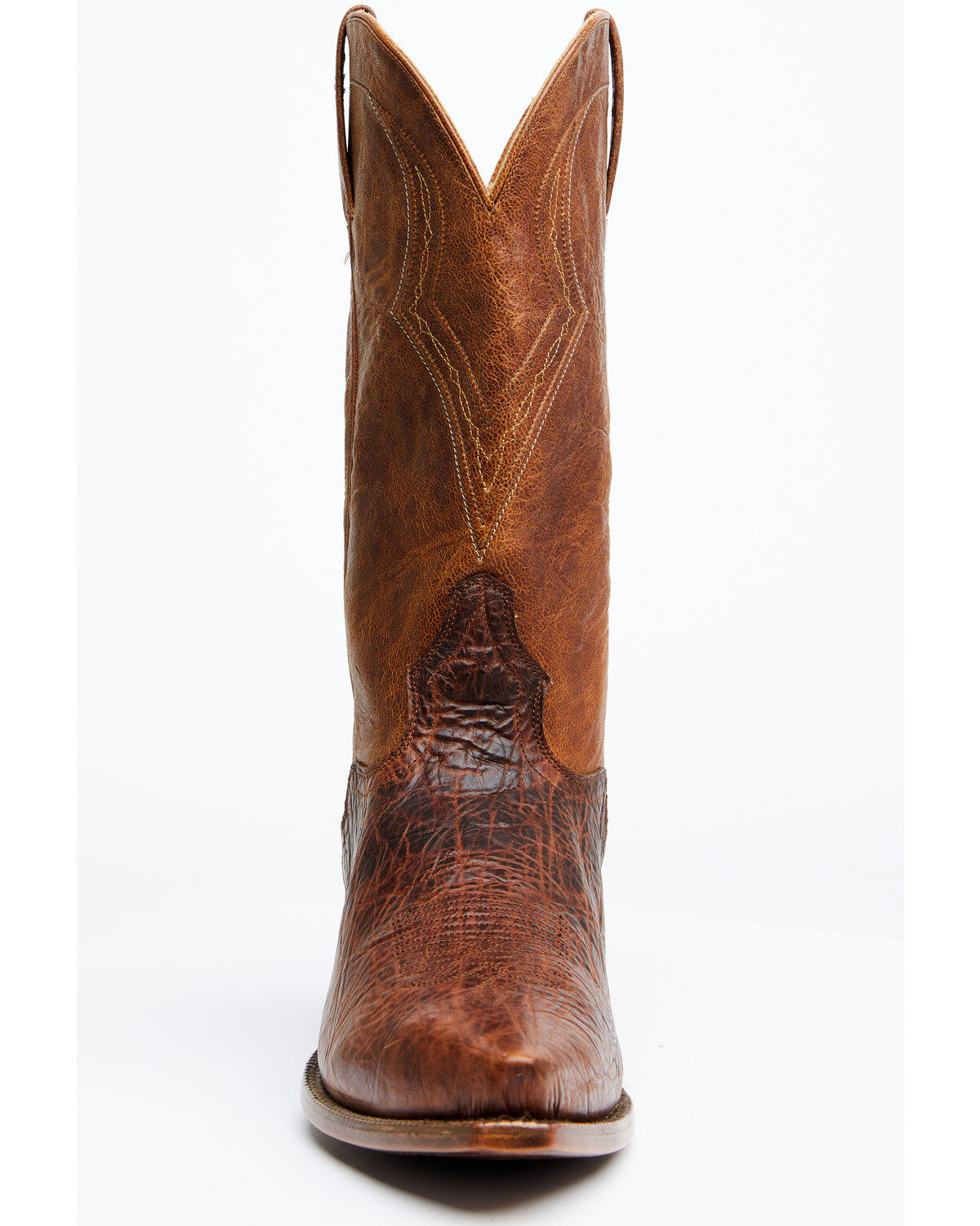 El Dorado Men's Rust Bison Western Boots - Snip Toe