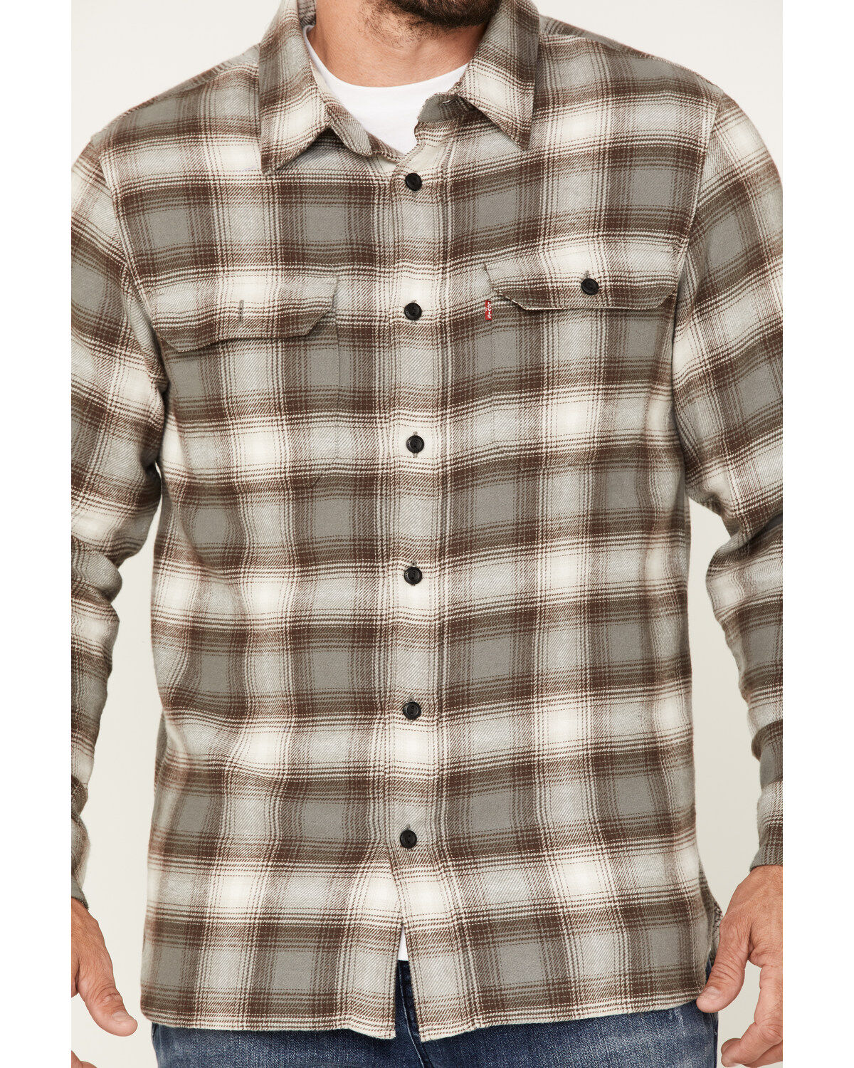 Levi's Men's Classic Worker Plaid Long Sleeve Button-Down Flannel Shirt