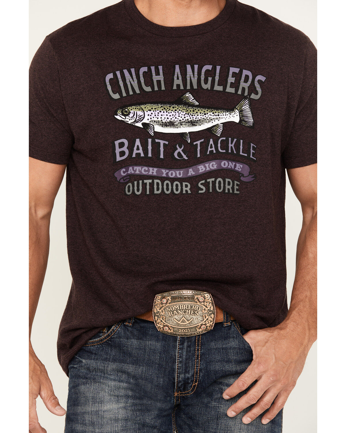 Cinch Men's Anglers Bait & Tackle Short Sleeve Graphic T-Shirt